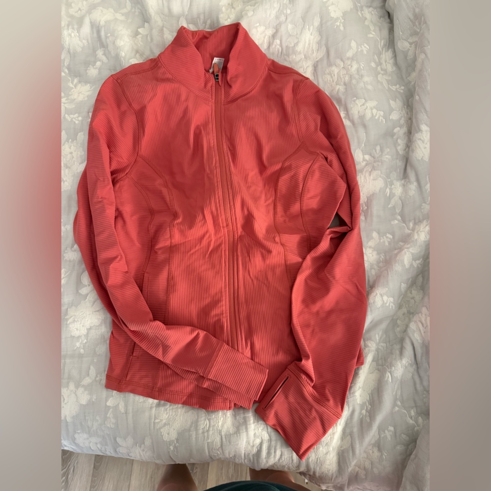 Coral Zip-Up Jacket